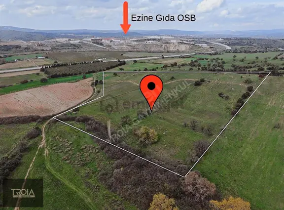 Ezine Gıda Osb Dibinde Yatırımlık Tarla 12,250m2 1
