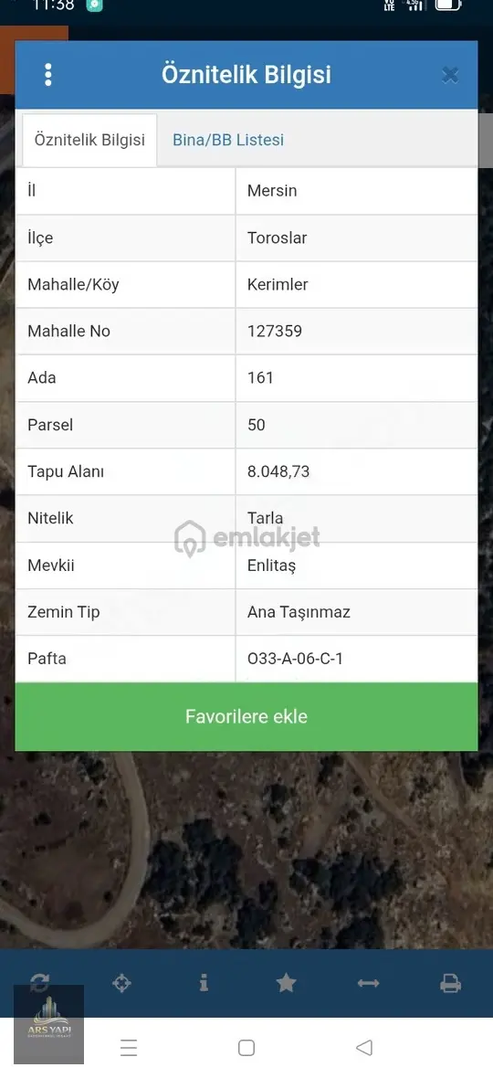 Kerimler'de Meşe Et Karşısı Yol Üzerinde 51.428 M2 Satılık Tarla 2