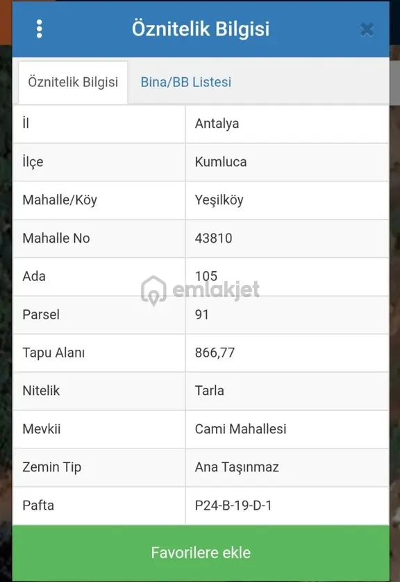 Fiyat Düştü!! Kumluca Yeşilköy Adrasan Yakını Tek Tapu Satılık 2