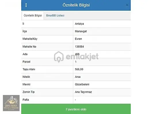 Evrensekide 586m² / Yola Yakın / İlkokul Arkası / Satılık Arsa 2