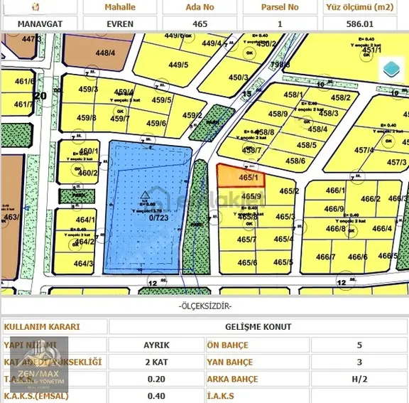 Evrensekide 586m² / Yola Yakın / İlkokul Arkası / Satılık Arsa 1