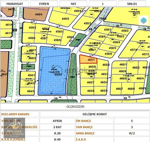 Evrensekide 586m² / Yola Yakın / İlkokul Arkası / Satılık Arsa 1