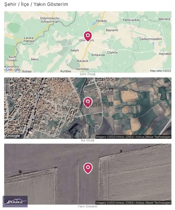 Hüma'dan Edirne Uzunköprü Atatürk Mh'de 2kat İmarlı Satılık Arsa 2