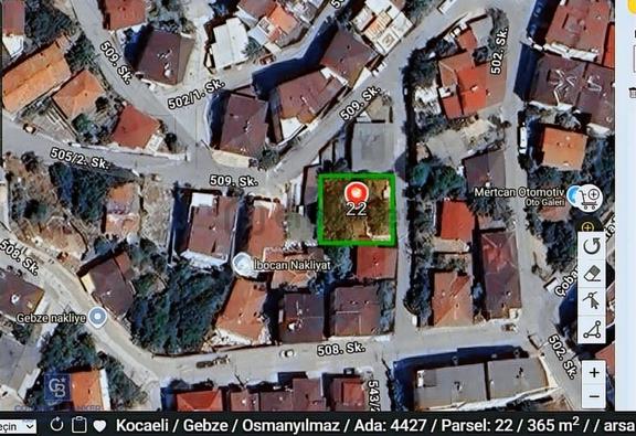 Kocaeli Gebze Osmanyılmaz Mah. Satılık Boş İmarlı Arsa 2