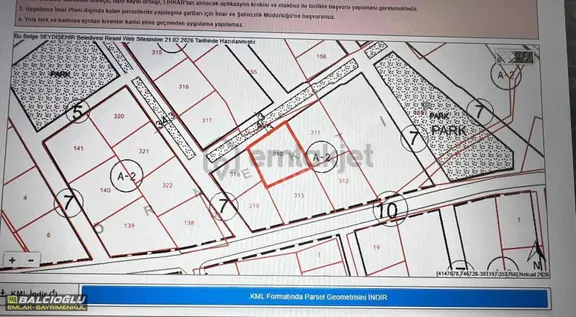 Balcıoğlundan Bahçeli Evlerde Satılık Arsa 2