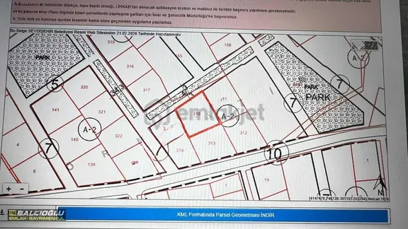 Balcıoğlundan Bahçeli Evlerde Satılık Arsa 2