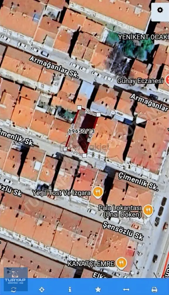 Turyap'tan Gültepe Mh. 3 Kata İmarlı 216m2 Satılık Arsa 1