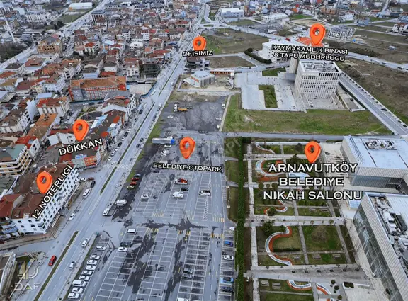 Arnavutköy Taşoluk'ta Belediye Yanı Satılık Dükkan 1