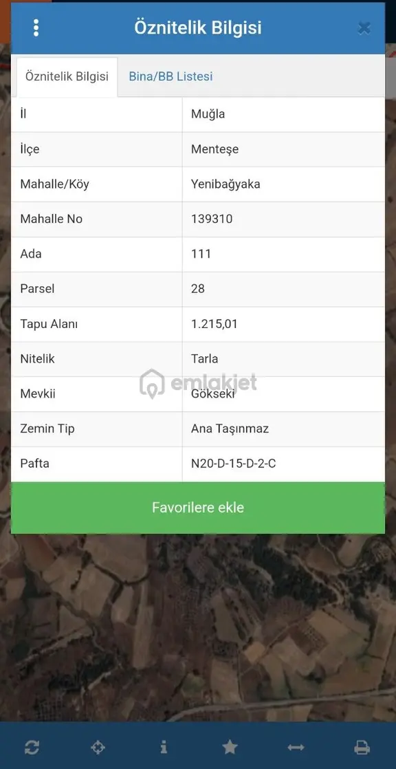 Muğla Menteşe Yenibağyaka Mah. 1.215 M2 Tarla 2