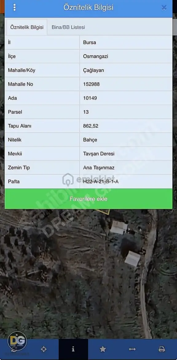 Osmangazi Çağlayan Köyü'nde Satılık Tarla 862m² 2