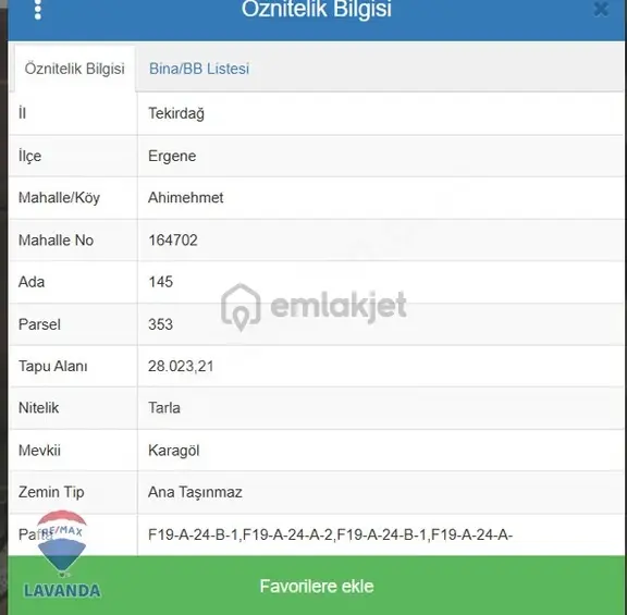 Remax Lavanda'dan Ahımehmet Ergene'de Satılık Tarla 2