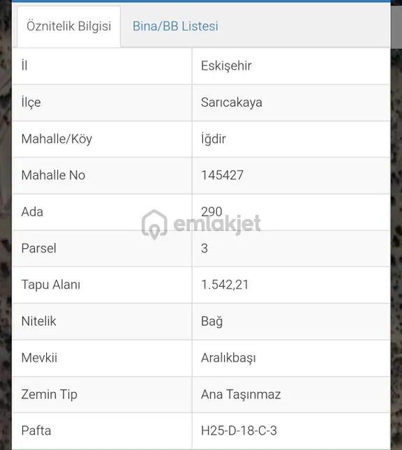 Özdemir'den Sarıcakaya İğdir Mah. Satılık Bağ Bahçe Yeri 2