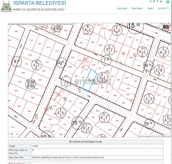 Yedişehitler Mahallesinde 2kat İmarlı 0,40 Oturumlu Satılık Arsa 1