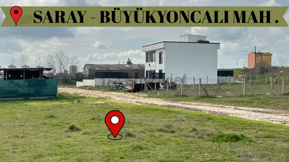 Güven'den Saray'da 300m² İmarlı Tek Tapu Yola Cephe Arsa !!!!!!! 1