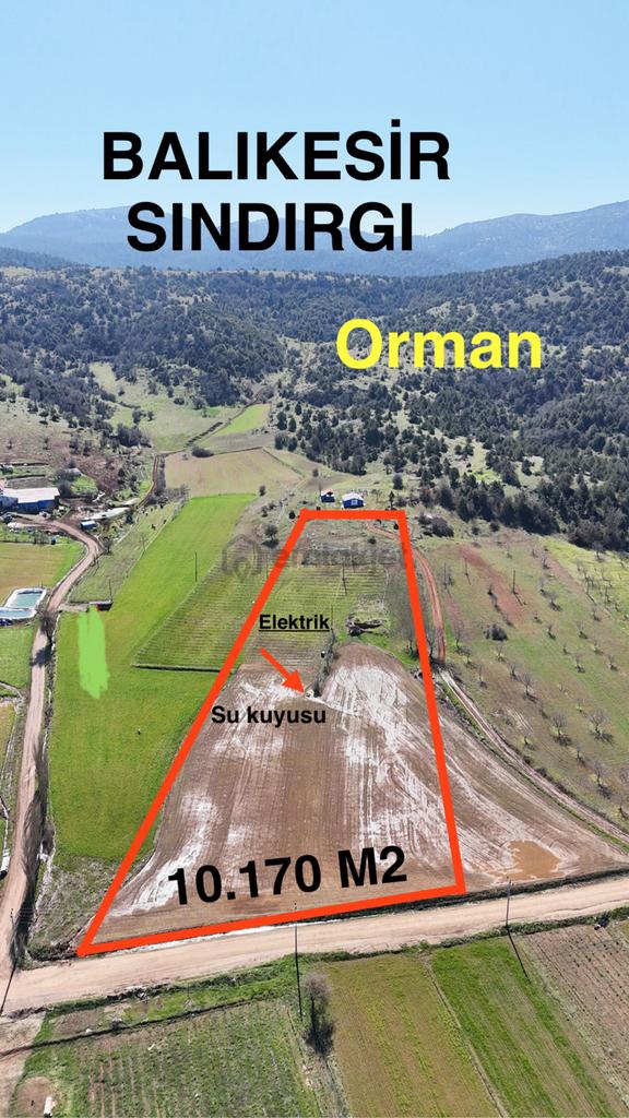 Sındırgı Yüreğil Mah Satılık Fırsat Arsa 10.170 M2 2