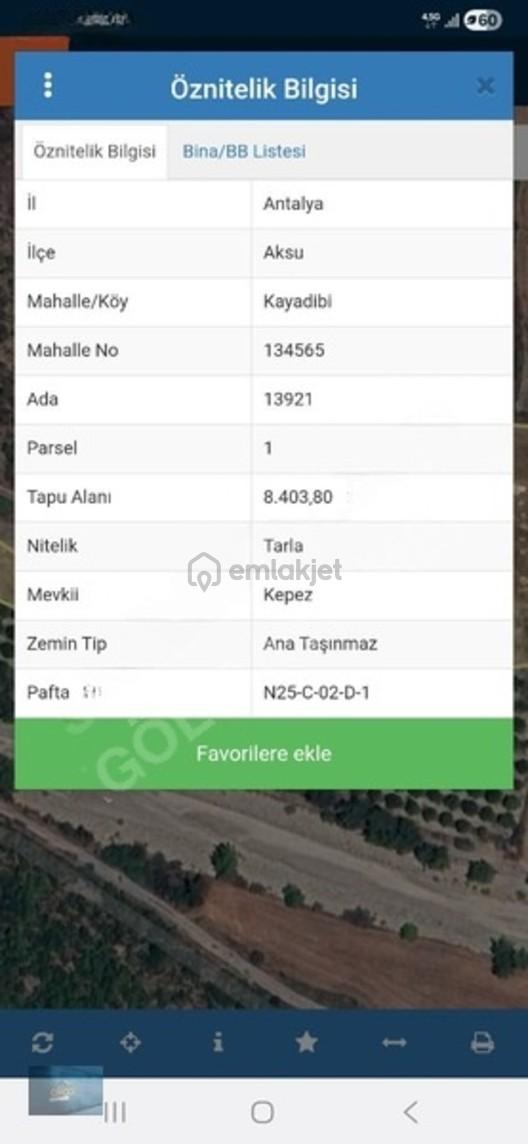 Antalya Aksu Kayadibi Mh 8.403m2 Müstakil Tapu Arsa 2