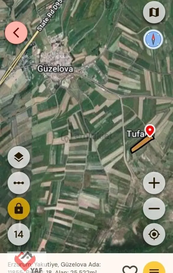 Erzurum Yakutiye Güzelovada Satılık Tarla 2