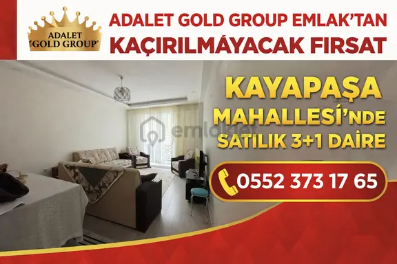 Adalet Gold Group Emlak'tan Kaçırılmayacak Fırsat.kayapaşa Mahallesi'nde Satılık 3+1 Daire 1