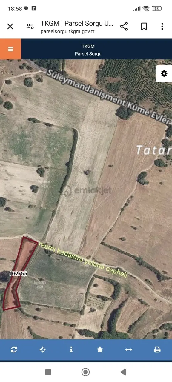 3702 M2 Müstakil Resmi Yola Cephe Etrafı Doğal Olarak Çevrili 2