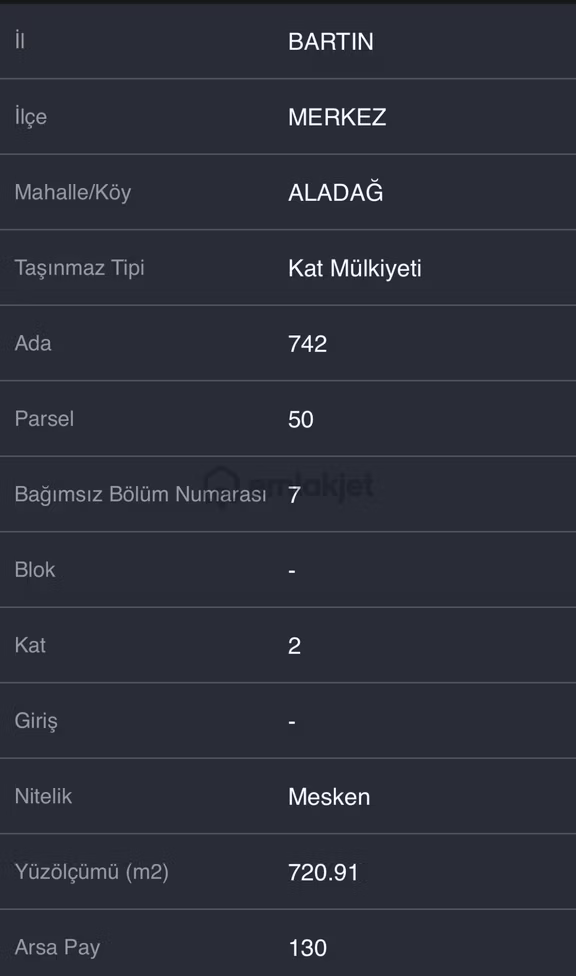 Bartın Merkez 3+1 Satılık Geniş Balkonlu Daire 2