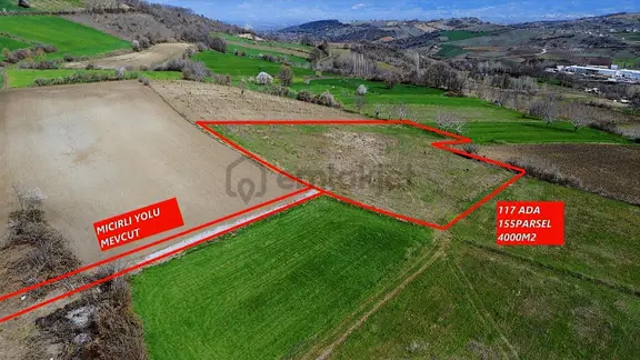 Gündüzlü'de Satılık 4.000m2 Tek Tapu Dümdüz Yatırımlık Arazi 2