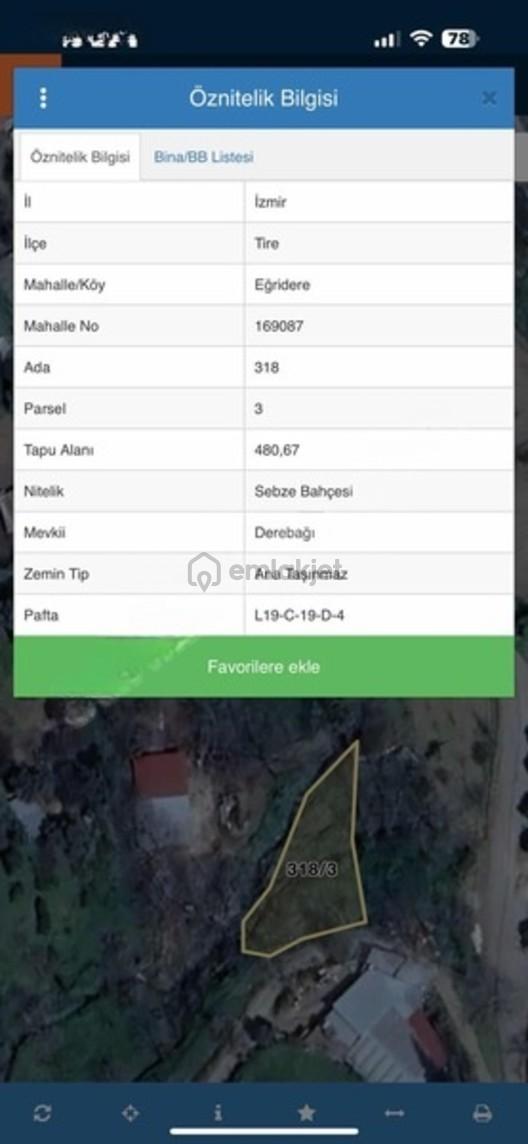 Pek Emlaktan Eğridere Satılık 480m2 Yol Kenarı Bahçe 2