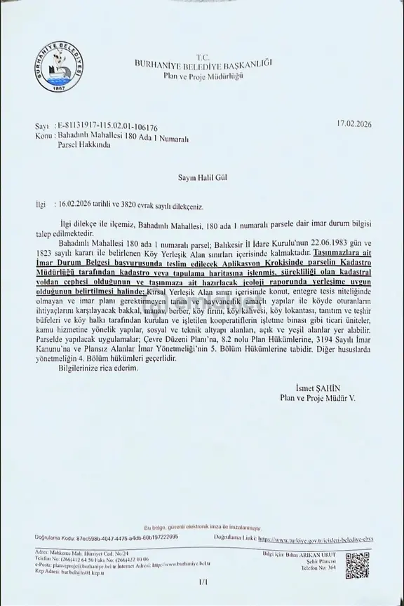 Burhaniye Bahadınlıda Yatırımlık & İkiye Bölünebilir Arsa 2