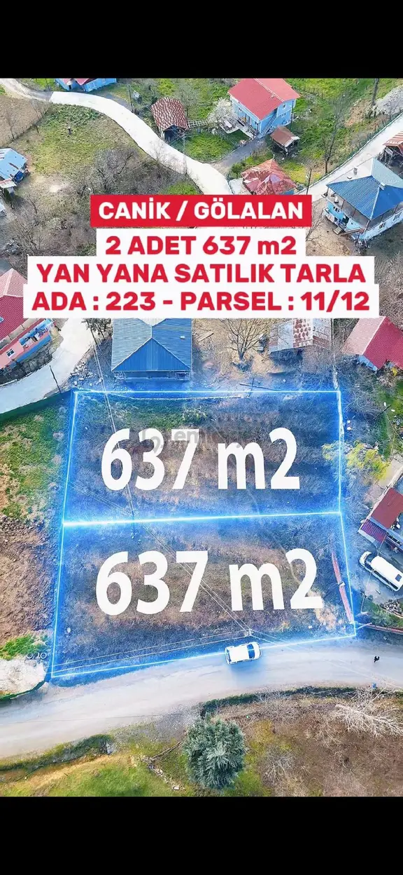 Evim-nur'dan Gölalan Mah 1.274m2 Yola Cephe Yatırımlık Tarla 1