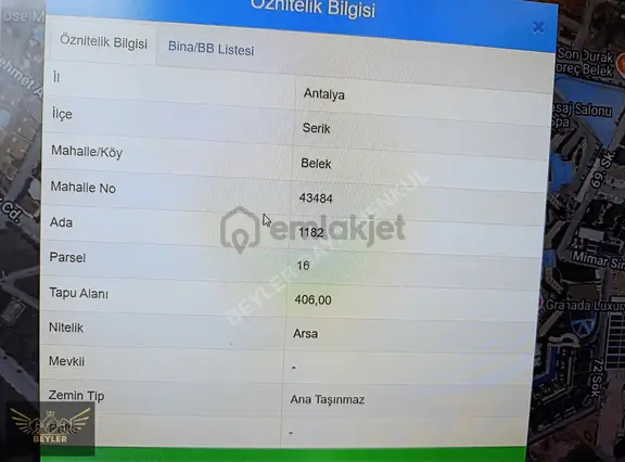 Belek Granada Hotel Yanı Satılık Villa İmarlı Arsa 2