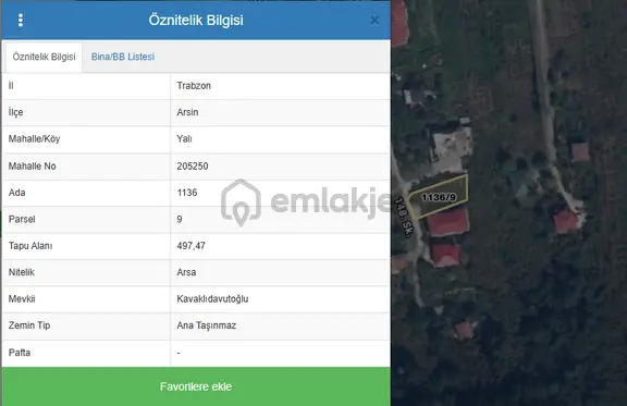 Arsin Yalı Mahallesin'de Satılık İmarlı Arsa 2