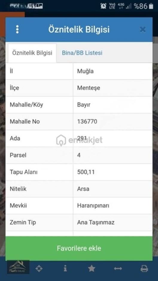 Muğla Menteşe Bayır Paşapınarında Rüya Avm Yanında Satılık Arsa 2