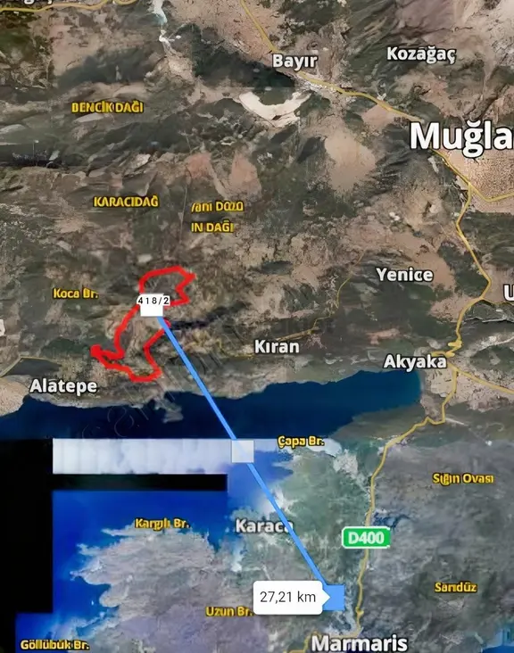Muğla Menteşe Zeytinköy De Yatırımlık Satılık Tarla ! 2