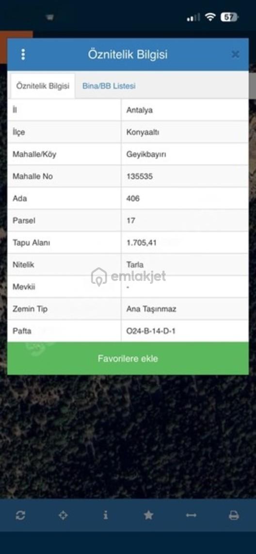 Geyikbayırı Sinan Değirmeni'nde 1.705m² Yolu Ve Altyapısı Hazır 2