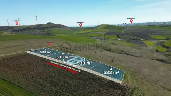 Silivri Değirmenköy'de Tepe Konumda 533 M² Satılık Tarla 2