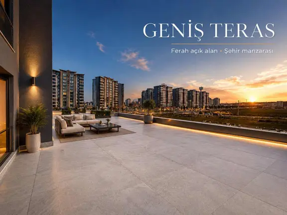 Menekşe & Mervan Plazada Dükkan Girişli Geniş Teraslı Büro 1