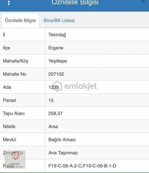 Ergene Yeşiltepe'de Fırsattt Arsa!!! 2