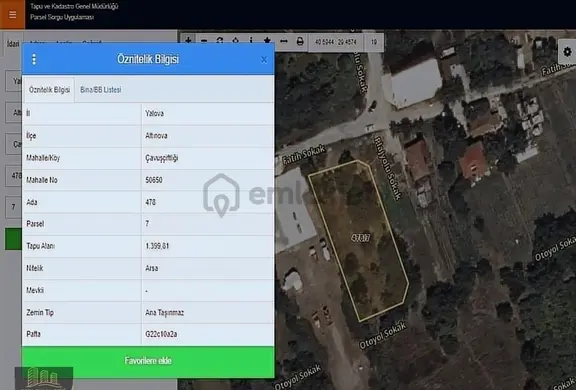 Rota'dan Çavuşçiftliği Güzel Konumda 1400m² Sanayi İmarlı Arsa 1