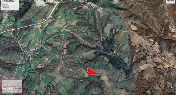 Uğurman Emlak'tan Koruköy'de Mera Cepheli Resmi Yolu Olan Arazi 2