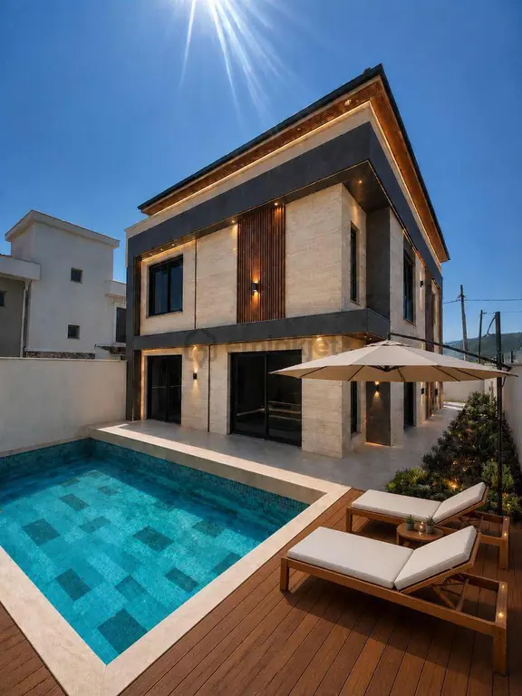 Monami'den Urla Bademlerde Tam Müstakil Havuzlu Villa 1