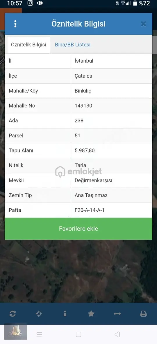 Acil! Bınkılıçta Kaçırılmayacak Yatırım Fırsatı 873 M² 2