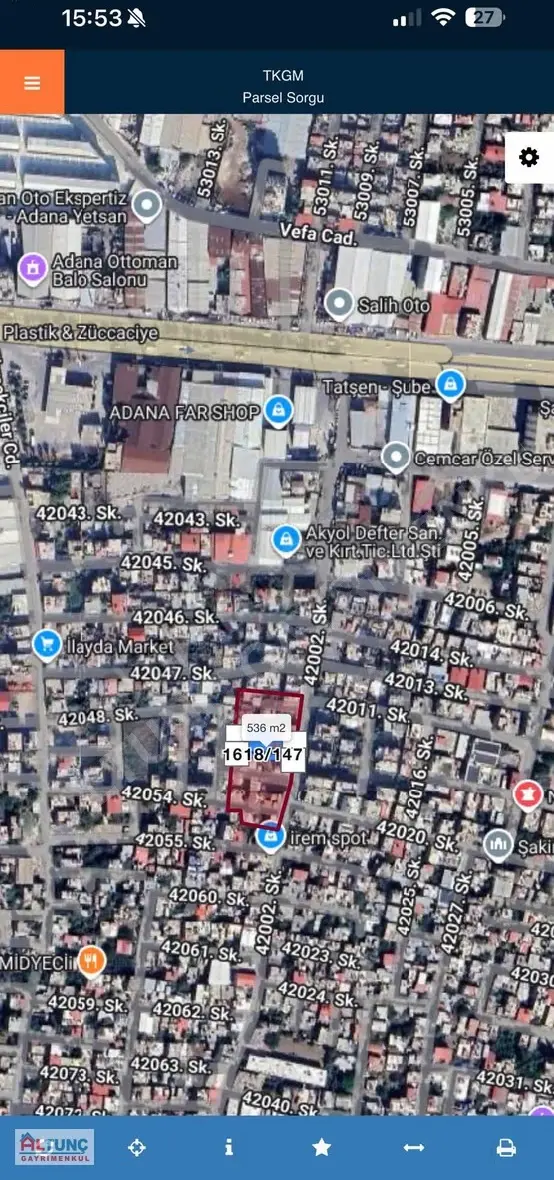 Adana Merkez E-5 Otoyoluna Yakın 536 M2 Ticari Konut 2