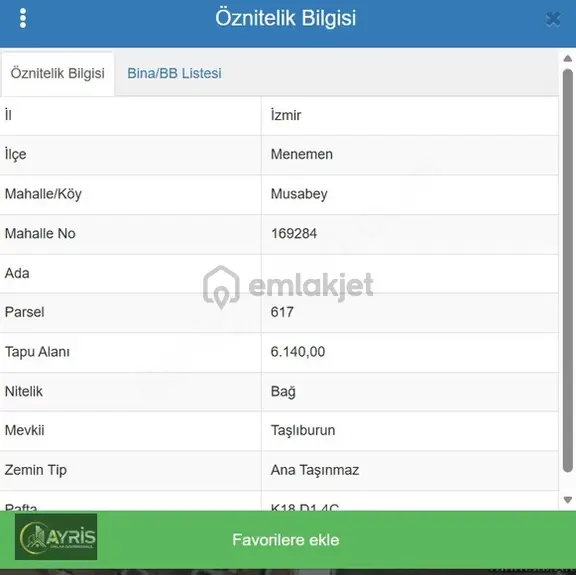 İzmir Menemen'de Satılık 6.140 M2 Depolama Alanına Uygun Tarla 1