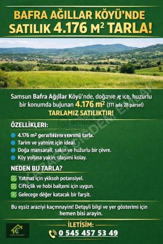 Samsun Bafra Da Satılık 4176m2 Tarla 4,000,000 Tl 2