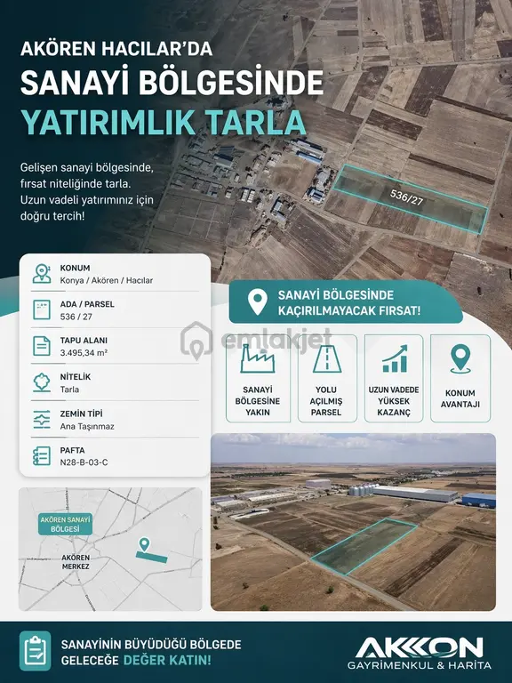 Sanayii Öngörüsünde İlçenin Dibinde Harika Konumda 1