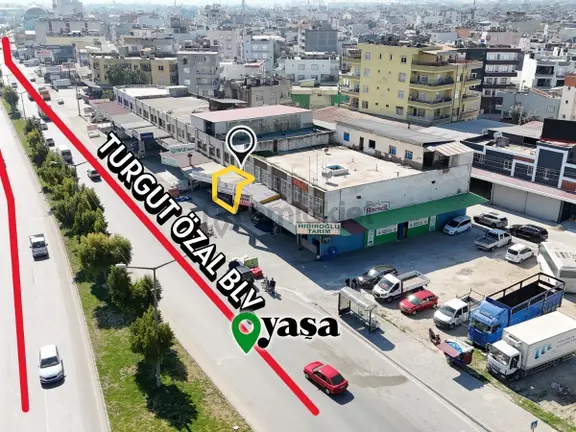 Yaşa Gyd - Turgut Özal Bulvarı'nda Hal Karşısı Satılık Dükkan 1