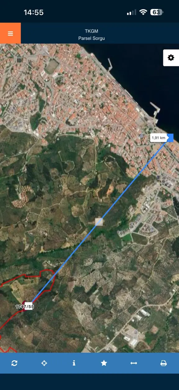 Bursa Mudanya Işıklıda Yatırımlık Satılık Zeytinlik 1,849 M2 2