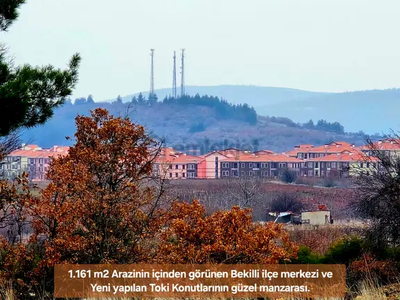 Denizli Bekilli Merkezde 1.161 M² Otoyol Yanı, İlçe Toki Mahalle Manzaralı. Açıklamayı Okuyunuz 1