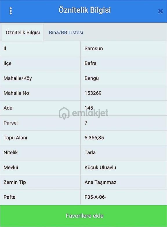 Ahşena'dan Samsun Bafra'da Yatırıma Uygun 5366 M2 Satılık Arazi 2