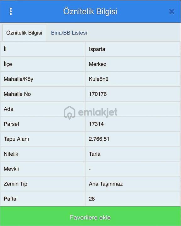 Eğirdir Yolu Üzeri Satılık Arazi Ayrıda Satılabilir 2