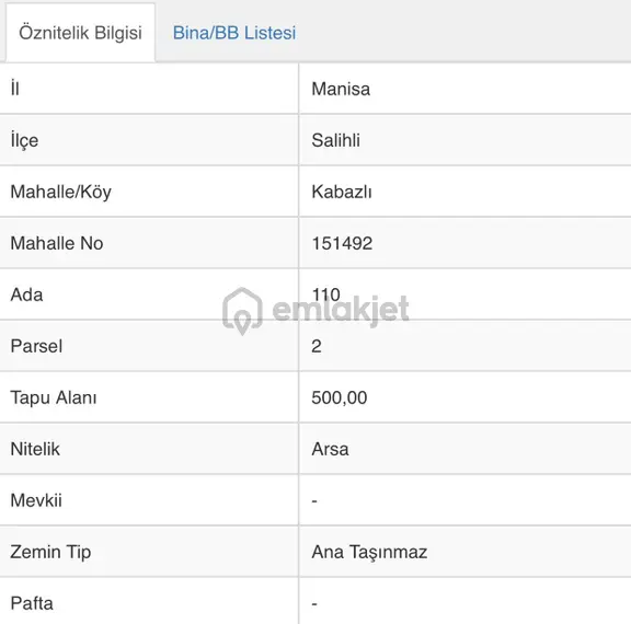 Adil Emlak'tan Salihli Kabazlı’da 500 M² İmara Açık Arsa !!!! 2
